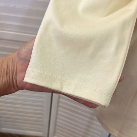 L.L. Bean Top Size Large Supima Cotton Yellow NWOT - Picture 8 of 11